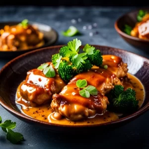 Sticky Chicken Thighs in Peanut Sauce